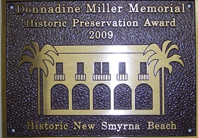 2023 Historic Preservation Award in New Smyrna Beach accepting applications.