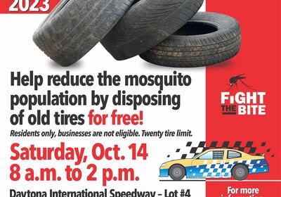 Volusia County to host three Tire Amnesty days to combat mosquitoes.