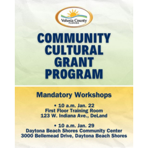 Volusia Cultural Grant Workshops: Secure Funding for Cultural Initiatives!