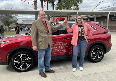 Teacher of the Year Handed Keys to a New Car