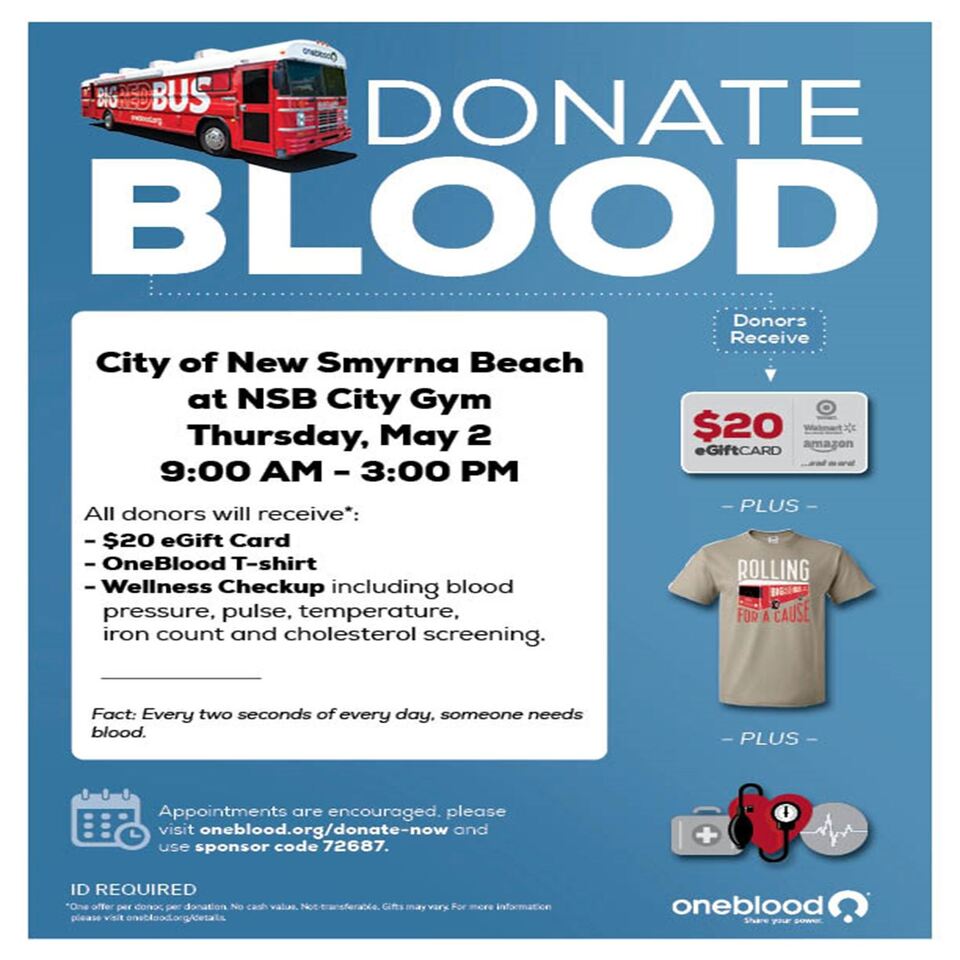 Donate Blood in NSB - Donations at a 20-Year Low